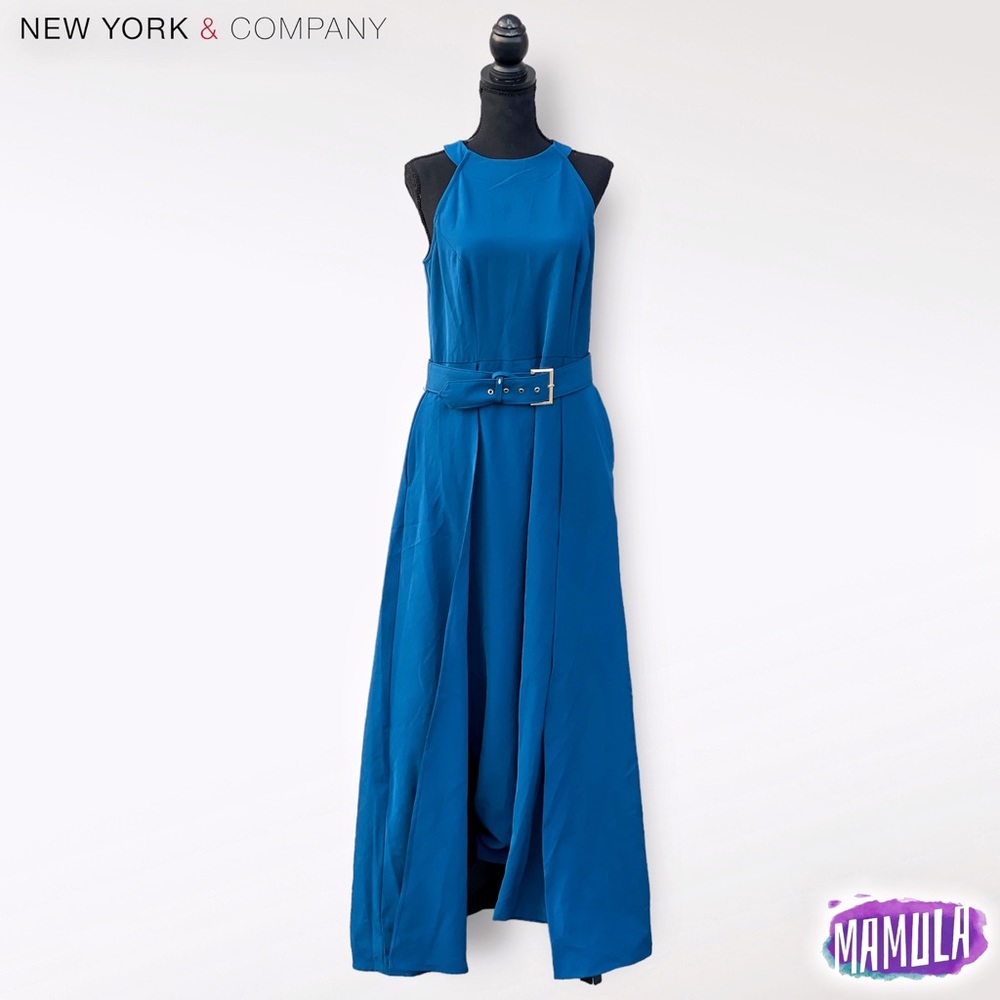 New York & Company Train-Detail Jumpsuit | Size M